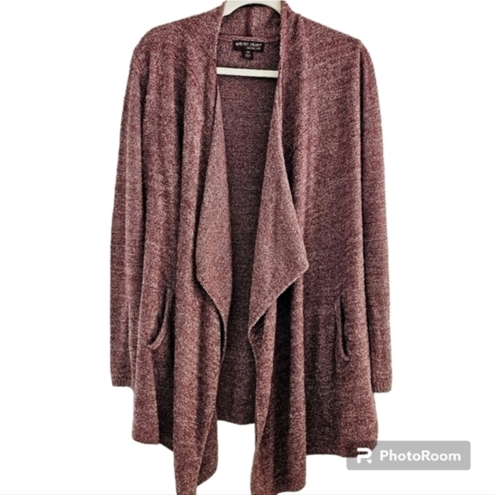 Barefoot Dreams CozyChic Lite Cardi‎ Open Front Cardigan Pockets S/M